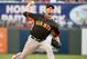 Mar 13, 2014; Surprise, AZ, USA; San Francisco Giants pitcher Ryan Vogelsong (32) throws during the first inning against the Texas Rangers at Surprise Stadium. Mandatory Credit: Christopher Hanewinckel-USA TODAY Sports