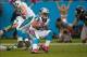 Oct 7, 2012; Charlotte, NC, USA; Carolina Panthers wide receiver Kealoha Pilares (81) returns a kickoff during the first quarter against the Seattle Seahawks at Bank of America Stadium. Mandatory Credit: Jeremy Brevard-USA TODAY Sports