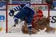 ANN ARBOR, MI - JANUARY 01: Tyler Bozak #42 of the Toronto Maple Leafs scores the game winning goal in a shootout past Jimmy Howard #35 of the Detroit Red Wings during the 2014 Bridgestone NHL Winter Classic at Michigan Stadium on January 1, 2014 in Ann A