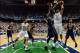 Mar 14, 2014; Greensboro, NC, USA; North Carolina Tar Heels forward Kennedy Meeks (3) drives to the basket against Pittsburgh Panthers forward Talib Zanna (42) in the quarterfinals of the ACC college basketball tournament at Greensboro Coliseum. Mandato