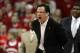 Feb 25, 2014; Madison, WI, USA; Indiana Hoosiers head coach Tom Crean coaches his team as they play the Wisconsin Badgers at the Kohl Center. Wisconsin defeated Indiana 69-58. Mandatory Credit: Mary Langenfeld-USA TODAY Sports