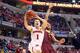 INDIANAPOLIS, IN - MARCH 14: Ben Brust #1 of the Wisconsin Badgers shoots the ball in the game against the Minnesota Golden Gophers during the Quarterfinals of the Big Ten Basketball Tournament at Bankers Life Fieldhouse on March 14, 2014 in Indianapolis
