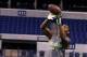 Feb 25, 2014; Indianapolis, IN, USA; Michigan State Spartans defensive back Darqueze Dennard jumps in the air to make a catch during the 2014 NFL Combine at Lucas Oil Stadium. Mandatory Credit: Brian Spurlock-USA TODAY Sports