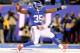 EAST RUTHERFORD, NJ - NOVEMBER 24: Andre Brown #35 of the New York Giants celebrates after a successful two point conversion to tie the game in the final minutes of the game against the Dallas Cowboys at MetLife Stadium on November 24, 2013 in East Ruthe