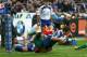 PARIS, FRANCE - MARCH 15: Brice Dulin of France score a try for France during the RBS Six Nations match between France and Ireland at Stade de France on March 15, 2014 in Paris, France. (Photo by Paul Gilham/Getty Images)