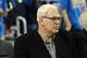 Jan 9, 2014; Los Angeles, CA, USA; NBA coach Phil Jackson (left) and actor John Lithgow watch the game between the UCLA Bruins and the Arizona Wildcats at Pauley Pavilion. Mandatory Credit: Jayne Kamin-Oncea-USA TODAY Sports