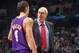 EAST RUTHERFORD, NJ - DECEMBER 22: Luke Walton #4 talks with head coach Phil Jackson of the Los Angeles Lakers during the NBA game against the New Jersey Nets on December 22, 2006 at the Continental Airlines Arena in East Rutherford, New Jersey. The Lake