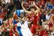 GREENSBORO, NC - MARCH 15: Jordan Vandenberg #14 and teammate Anthony Barber #2 of the North Carolina State Wolfpack try to stop Rasheed Sulaimon #14 of the Duke Blue Devils during the semifinals of the 2014 Men's ACC Basketball Tournament at Greensboro