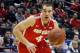 Mar 15, 2014; Indianapolis, IN, USA; Ohio State Buckeyes guard Aaron Craft leads a fast break against the Michigan Wolverines in the semifinals of the Big Ten college basketball tournament at Bankers Life Fieldhouse. Mandatory Credit: Brian Spurlock-USA T