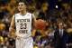 Mar 9, 2014; St. Louis, MO, USA; Wichita State Shockers guard Fred VanVleet (23) brings the ball up court during the championship game of the Missouri Valley Conference basketball tournament against the Indiana State Sycamores at Scotttrade Center.Wichita