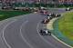Vettel (top left) in an unfamiliar position heading into the first turn.