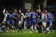 BIRMINGHAM, ENGLAND - MARCH 15: Ramires of Chelsea (3L) is shown a red card and is sent off by referee Chris Foy after a challenge on Karim El Ahmadi of Aston Villa (L) during the Barclays Premier League match between Aston Villa and Chelsea at Villa Par