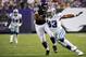 MINNEAPOLIS, MN - AUGUST 27: Phil Loadholt #71 of the Minnesota Vikings makes contact with Anthony Spencer #93 of the Dallas Cowboys on August 27, 2011 at Hubert H. Humphrey Metrodome in Minneapolis, Minnesota. (Photo by Hannah Foslien/Getty Images)