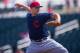 GOODYEAR, AZ - FEBRUARY 27: Justin Masterson #63 of the Cleveland Indians pitches during a spring training game against the Cincinnati Reds at Goodyear Ballpark on February 27, 2014 in Goodyear, Arizona. (Photo by Rob Tringali/Getty Images)