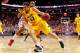COLUMBUS, OH - DECEMBER 14: Marshall Bjorklund #42 of the North Dakota State Bison drives against Trey McDonald #55 of the Ohio State Buckeyes during the first half at Value City Arena on December 14, 2013 in Columbus, Ohio. (Photo by Kirk Irwin/Getty Im