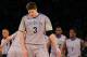 Mar 15, 2014; New York, NY, USA; Creighton Bluejays forward Doug McDermott (3) reacts against the Providence Friars during the second half in the championship game of the Big East college basketball tournament at Madison Square Garden. Mandatory Credit: A