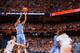SYRACUSE, NY - JANUARY 11: Marcus Paige #5 of the North Carolina Tar Heels puts in a second half field goal against the Syracuse Orange on January 11, 2014 at The Carrier Dome in Syracuse, New York. Syracuse defeats North Carolina 57-45. (Photo by Brett