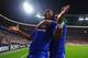 MUNICH, GERMANY - MAY 19: Didier Drogba of Chelsea celebrates with team mate Juan Mata after scoring his team’s first goal during UEFA Champions League Final between FC Bayern Muenchen and Chelsea at the Fussball Arena München on May 19, 2012 in Munich,