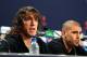 LONDON, ENGLAND - MAY 27: In this UEFA handout image Victor Valdes (R) and Carles Puyol attend the FC Barcelona press conference ahead of the UEFA Champions League Final against Manchester United at Wembley Stadium on May 27, 2011 in London, England. (P