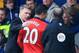 WEST BROMWICH, ENGLAND - MARCH 08: David Moyes manager of Manchester United speaks to Robin van Persie of Manchester United as he is substituted during the Barclays Premier League match between West Bromwich Albion and Manchester United at The Hawthorns