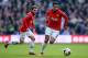 WEST BROMWICH, ENGLAND - MARCH 08: Robin van Persie and Juan Mata of Manchester United in action during the Barclays Premier League match between West Bromwich Albion and Manchester United at The Hawthorns on March 8, 2014 in West Bromwich, England. (Ph