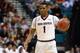 LAS VEGAS, NV - MARCH 13: Jahii Carson #1 of the Arizona State Sun Devils brings the ball up the court against the Stanford Cardinal during a quarterfinal game of the Pac-12 Basketball Tournament at the MGM Grand Garden Arena on March 13, 2014 in Las Veg