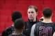 Mar 17, 2014; Dayton, OH, USA; Albany Great Danes coach Will Brown talks to his team during practice the day before the first round the NCAA Tournament at University of Dayton Arena. Mandatory Credit: Brian Spurlock-USA TODAY Sports