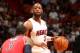 MIAMI, FL - March 10: Dwyane Wade #3 of the Miami Heat dribbles the ball against the Washington Wizards at the American Airlines Arena in Miami, Florida on March 10 2014. NOTE TO USER: User expressly acknowledges and agrees that, by downloading and/or usi