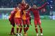 GELSENKIRCHEN, GERMANY - MARCH 12: Wesley Sneijder and Didier Drogba of Galatasaray celebrate with team mates Goekhan Zan and Felipe Melo after winning the UEFA Champions League round of 16 second leg match between FC Schalke 04 and Galatasaray AS at Velt