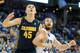 OMAHA, NE - DECEMBER 22: David Kravish #45 of the California Golden Bears and Ethan Wragge #34 of the Creighton Bluejays fight for position during their game at the CenturyLink Center on December 22, 2013 in Omaha, Nebraska. (Photo by Eric Francis/Getty I