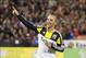Mar 8, 2014; Washington, DC, USA; Columbus Crew forward Federico Higuain (10) celebrates after scoring a goal D.C. United at Robert F. Kennedy Memorial. Mandatory Credit: Paul Frederiksen-USA TODAY Sports