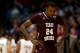 DAYTON, OH - MARCH 19: Aaric Murray #24 of the Texas Southern Tigers walks off the court after losing to the Cal Poly Mustangs 81-69 in the first round of the 2014 NCAA Men's Basketball Tournament at UD Arena on March 19, 2014 in Dayton, Ohio. (Photo by