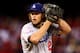 ST LOUIS, MO - OCTOBER 18: Clayton Kershaw #22 of the Los Angeles Dodgers pitches in the first inning against the St. Louis Cardinals in Game Six of the National League Championship Series at Busch Stadium on October 18, 2013 in St Louis, Missouri. (Pho