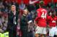 MANCHESTER, ENGLAND - OCTOBER 26: David Moyes the manager of Manchester United talks with Adnan Januzaj during the Barclays Premier League match between Manchester United and Stoke City at Old Trafford on October 26, 2013 in Manchester, England. (Photo