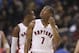 Mar 16, 2014; Toronto, Ontario, CAN; Toronto Raptors point guard Kyle Lowry (7) looks on against the Phoenix Suns at Air Canada Centre. The Suns beat the Raptors 121-113. Mandatory Credit: Tom Szczerbowski-USA TODAY Sports