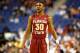 GREENSBORO, NC - MARCH 14: Ian Miller #30 of the Florida State Seminoles reacts against the Virginia Cavaliers during the quarterfinals of the 2014 Men's ACC Basketball Tournament at Greensboro Coliseum on March 14, 2014 in Greensboro, North Carolina. (