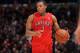 LOS ANGELES, CA - FEBRUARY 7: Kyle Lowry #7 of the Toronto Raptors handles the ball against the against the Los Angeles Clippers at STAPLES Center on February 7, 2014 in Los Angeles, California. NOTE TO USER: User expressly acknowledges and agrees that,