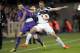 FLORENCE, ITALY - MARCH 20: Gonzalo Rodriguez of ACF Fiorentina fights for the ball with Giorgio Chiellini of Juventus during the UEFA Europa League Round of 16 match between ACF Fiorentina and Juventus at Stadio Artemio Franchi on March 20, 2014 in Flore