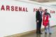 LONDON - JANUARY 30: Arsenal manager Arsene Wenger (L) poses with his new signing Jose Reyes during a photo opportunity at Arsenal Training Ground, on January 30, 2004 in London. (Photo by Tom Shaw/Getty Images)