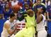 LAWRENCE, KS - JANUARY 20: Cory Jefferson #34 of the Baylor Bears grabs a rebound from Wayne Selden, Jr. #1 of the Kansas Jayhawks in the second half at Allen Fieldhouse on January 20, 2014 in Lawrence, Kansas. (Photo by Ed Zurga/Getty Images)