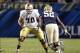 Nov 9, 2013; Pittsburgh, PA, USA; Notre Dame Fighting Irish offensive tackle Zack Martin (70) blocks at the line of scrimmage against Pittsburgh Panthers defensive lineman Shakir Soto (52) during the fourth quarter at Heinz Field. Pittsburgh won 28-21. Ma
