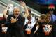 RALEIGH, NC - MARCH 21: Head coach Bob Hoffman of the Mercer Bears calls out in the second half against the Duke Blue Devils in the second round of the 2014 NCAA Men's Basketball Tournament at PNC Arena on March 21, 2014 in Raleigh, North Carolina. (Pho