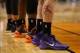 Feb. 10, 2013; Phoenix, AZ, USA: Detailed view of the Nike shoes and Air Jordan tattoo on the leg of Phoenix Suns center Marcin Gortat against the Oklahoma City Thunder at the US Airways Center. Mandatory Credit: Mark J. Rebilas-USA TODAY Sports