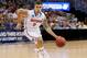ORLANDO, FL - MARCH 20: Scottie Wilbekin #5 of the Florida Gators drives in the first half against the Albany Great Danes during the second round of the 2014 NCAA Men's Basketball Tournament at Amway Center on March 20, 2014 in Orlando, Florida. (Photo