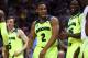 SAN ANTONIO, TX - MARCH 21: Rico Gathers #2 of the Baylor Bears celebrates with teammates late in the game against the Nebraska Cornhuskers during the second round of the 2014 NCAA Men's Basketball Tournament at AT&T Center on March 21, 2014 in San Antoni