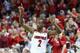 LOUISVILLE, KY - MARCH 08: Russ Smith #2 of the Louisville Cardinals waves to the crowd after leaving the game for the last time against the Connecticut Huskies at KFC YUM! Center on March 8, 2014 in Louisville, Kentucky. It was senior day and it was Sm