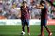 VALLADOLID, SPAIN - MARCH 08: Lionel Messi (L) of FC Barcelona lines up a free kick with Xavi Hernandez during the La Liga match between Real Valladolid CF and FC Barcelona at estadio Nuevo Jose Zorillo on March 8, 2014 in Valladolid, Spain. (Photo by D