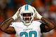 MIAMI GARDENS, FL - NOVEMBER 17: Chris Clemons #30 of the Miami Dolphins reacts to a play during their game against the San Diego Chargers at Sun Life Stadium on November 17, 2013 in Miami Gardens, Florida. (Photo by Streeter Lecka/Getty Images)