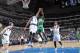 DALLAS, TX - MARCH 17: Brandon Bass #30 of the Boston Celtics puts up the shot against the Dallas Mavericks on March 17, 2014 at the American Airlines Center in Dallas, Texas. NOTE TO USER: User expressly acknowledges and agrees that, by downloading and o