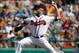 Mar 2, 2014; Lake Buena Vista, FL, USA; Atlanta Braves starting pitcher Alex Wood (40) throws a pitch during the first inning against the Detroit Tigers at Champion Stadium. Mandatory Credit: Kim Klement-USA TODAY Sports